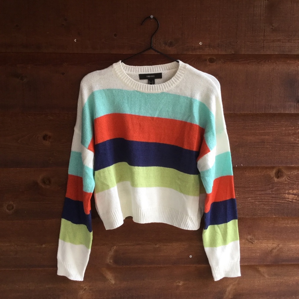 NWT Forever 21 color block sweater